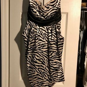 Zebra printed dress with pockets